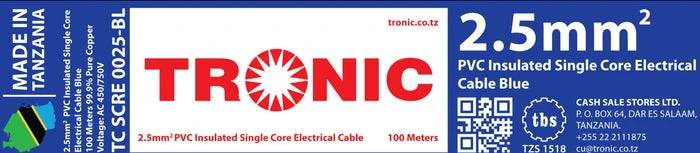 Tronic 2.5 Mm Single Core Cable 4 Tronic 2.5 Mm Single Core Cable