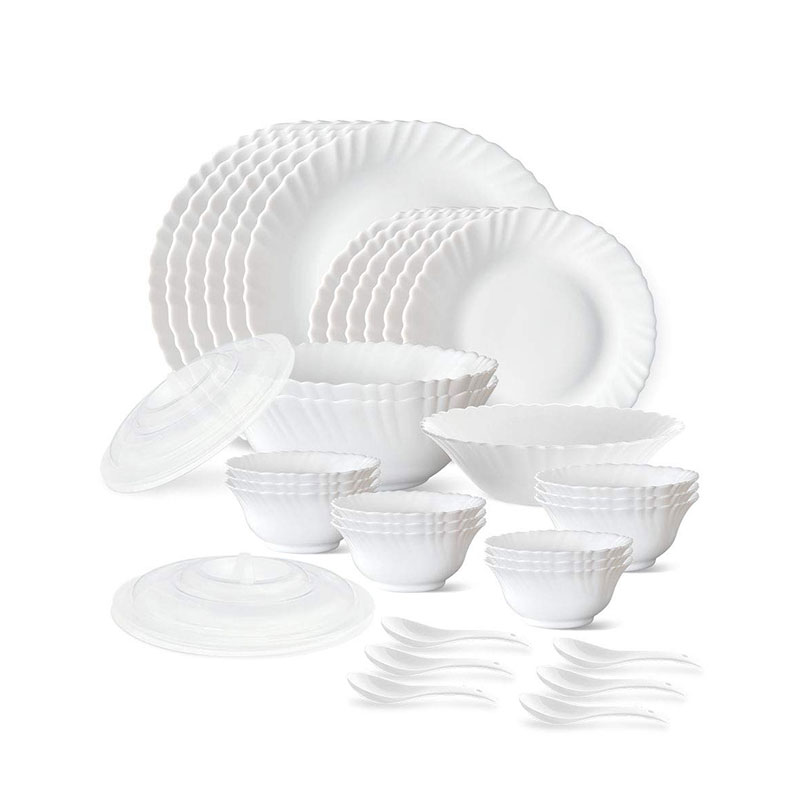 La Opala Dinner Set White Classique 47 Pieces Lc047 1 La Opala Dinner Set White Classique 47 Pieces Lc047