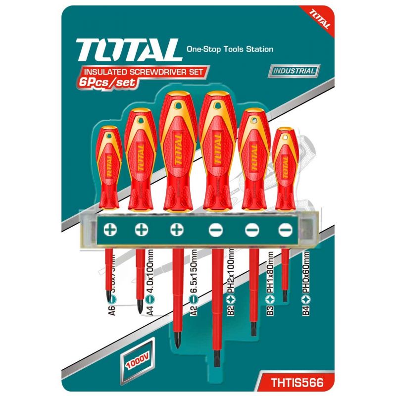 Total Screwdriver Set 6pcs Insulated THTIS566