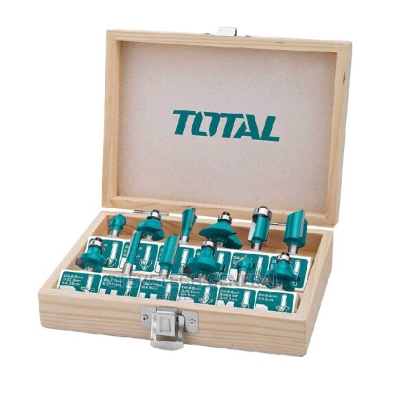 Total Router Bit 8mm Set of 12 TACSR1121