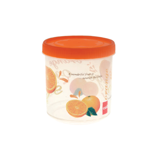 Cello Plastic Container Jar 1000ml Printed (Set of 12)