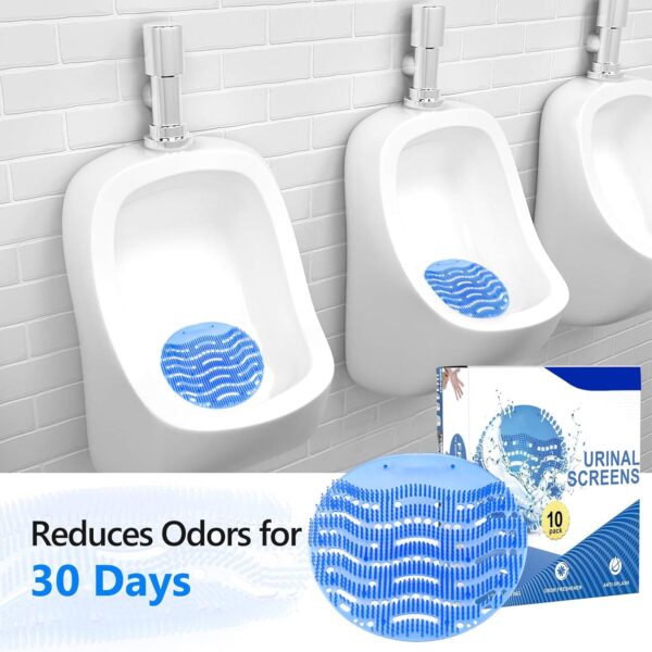 Urinal Screen Mat Deodorizer, Urinal Screen Anti-Splash With Easy Fit & Multiple use for Toilet,Bathroom,Restaurants,Offices,Schools,Hotels (Set of 10)