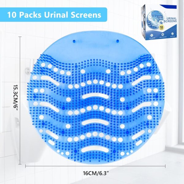 Urinal Screen Mat Deodorizer, Urinal Screen Anti-Splash With Easy Fit & Multiple use for Toilet,Bathroom,Restaurants,Offices,Schools,Hotels (Set of 10)
