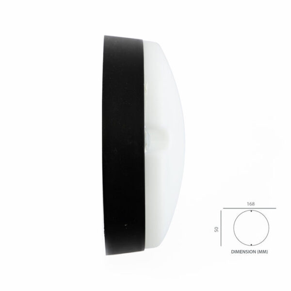Tronic Round Black Daylight LED 18 Watts