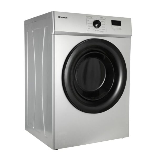 Hisense Dryer 8kg, Front Load, Fuzzy Control, LED Display, Double Water Inlets, Power Off Memory, Stainless-Steel Tub, Crease-Resist, Silver DV1W801UT