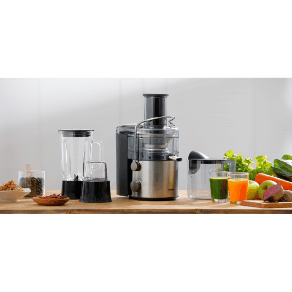 Panasonic Large Capacity Juicer 2L with Full Metal Spinner, Blender Mug & Dry Mill MJ-CB800STN