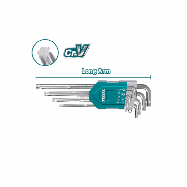 Total Torx Allen Key 9pcs T10-T50 THT106392