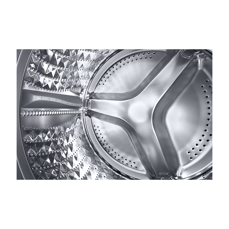 Samsung Washing Machine 7kg Front Load, Digital Inverter Technology, DIiamond Drum, Quick Wash, Eco Bibble, Energy Saving, Hygiene Steam, Silver WW70T4020CX/NQ