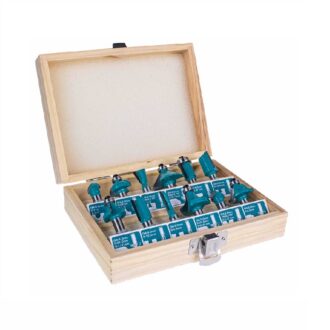 Total Router Bit 8mm Set of 12 TACSR1121