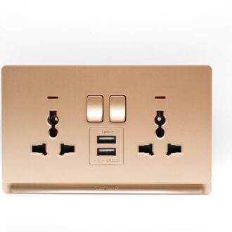 Tronic Universal Twin Socket with USB