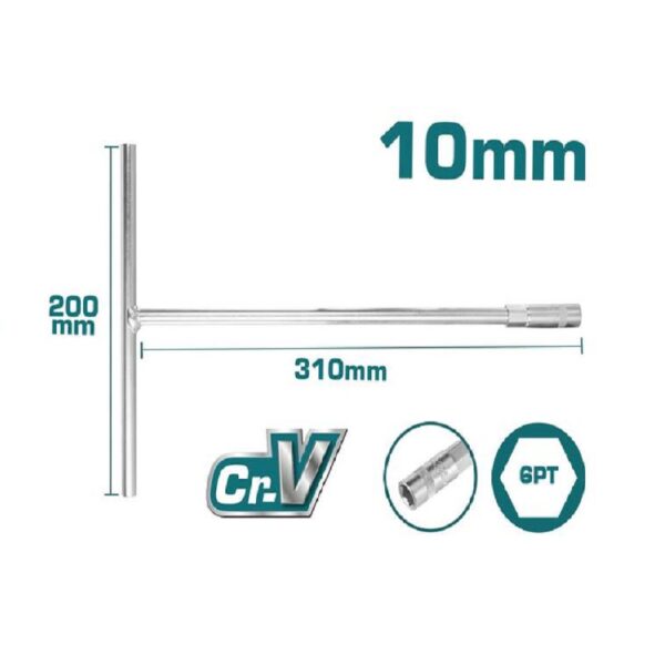 Total Socket Wrench T-Handle 10mm THTSW1006
