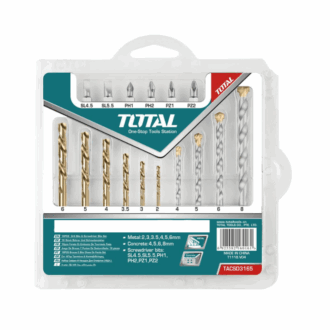 Total Drill Bits & Screwdriver Bits Set Set of 19 TACSDB1901
