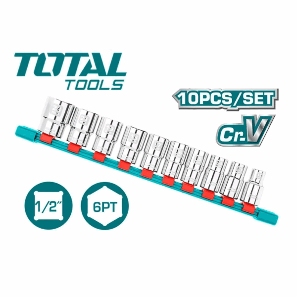Total Socket Spanner Set 1/2" Set of 10 THT121101
