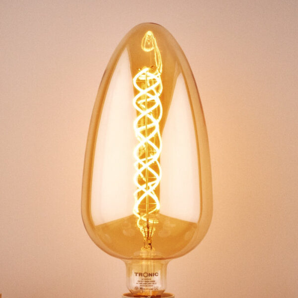Tronic Glass Egg Shaped Vintage Bulb 8W E27 (Screw Type)
