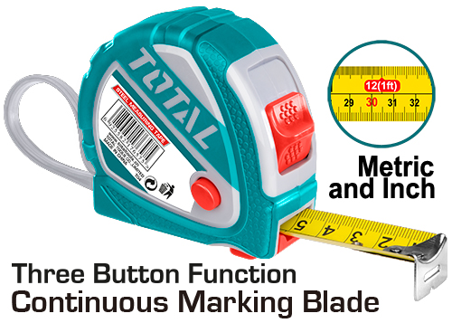 Total Steel Measuring Tape 10m x 25mm TMT126101