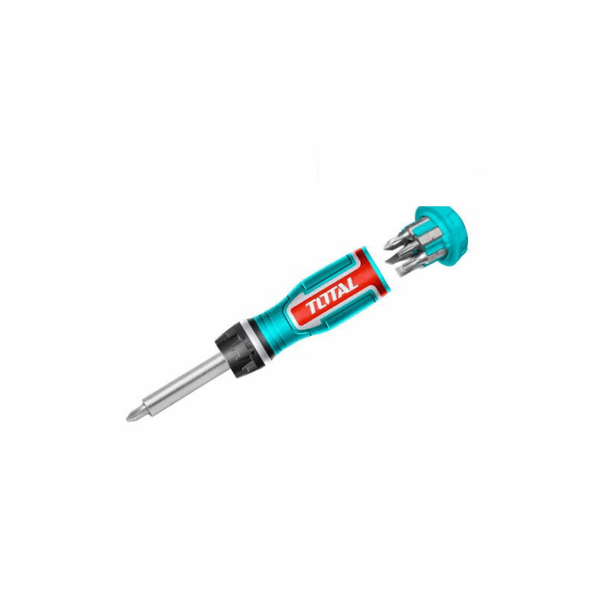 Total Ratchet Screwdriver Set with Handle & Screwdriver Bits TACSD30086 (Set of 8pcs)