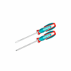 Total Screwdriver Set with S2 Blade, Strong Magnetic Pull, Ergonomic Handle TKSDS0226 (Set of 2pcs)