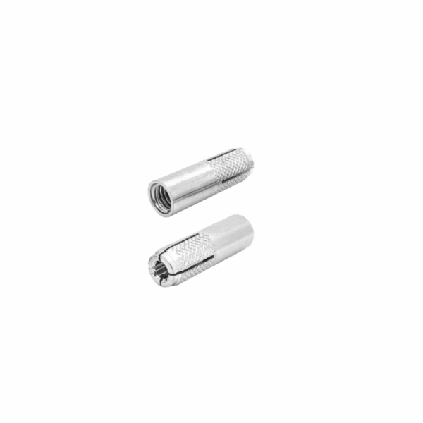 Total Drop-In Anchor Plug 1/4"x1" Carbon Steel, Zinc Plated Finish THWDA1411 (Set of 50pcs)