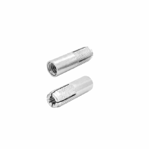 Total Drop-In Anchor Plug 3/8"x1-3/4" Carbon Steel, Zinc Plated Finish THWDA381341 (Set of 50pcs)
