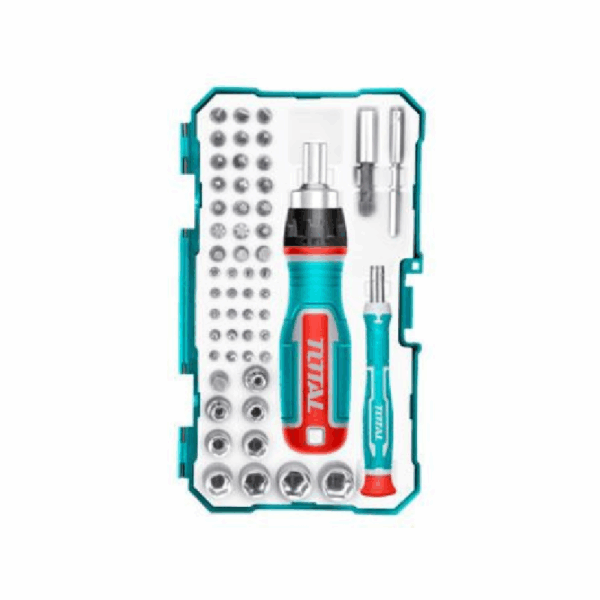 Total Screwdriver Bit Set, CR-V Material TACSD30556 (Set of 55pcs)