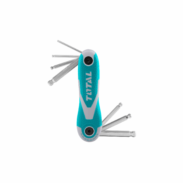Total Ball Point Hex Key Set 2-8mm with Heat Treatment & Chrome Plated THT1061836 (Set of 8pcs)