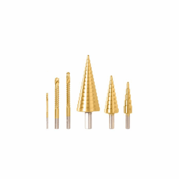 Total Step Drill Bit Set with Saw Drill TACSD2061 (Set of 6pcs)