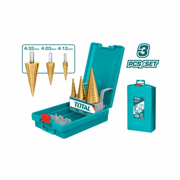 Total Step Drill Bit Set with Saw Drill TACSD2061 (Set of 6pcs)