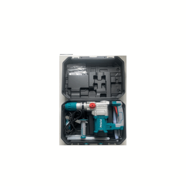 Total Rotary Hammer SDS MAX 1600W with Chisel-locking & Anti-vibration System, 2 Drills, 2 Chisels, 1 Extra Carbon Brush TH1163855