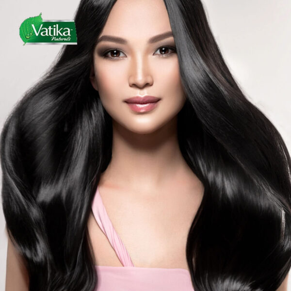 Vatika Henna Hair Color Hair Dye, Conditioner, Zero Ammonia Henna for Strong and Shiny Hair, Natural Black 6 Sachets