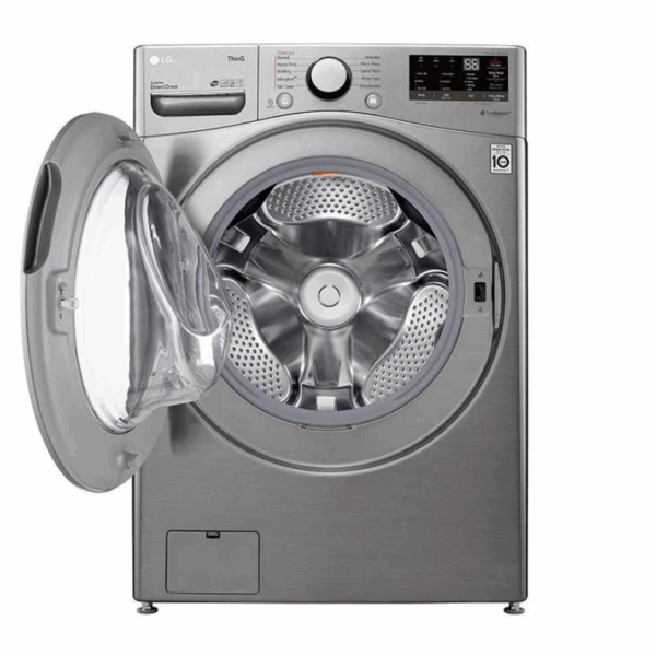 LG Washing Machine 20kg & 12kg Dryer, Front Load, Turbo Wash, 6-Motion Technology, Inverter DD Motor, Steam Functionality, Smart ThinQ, LCD Display, Silver F3L2CRV2T