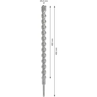 Bosch 5X SDS Plus Masonry Drill 25 mm 450 mm, Grey 3PCS 2608836650