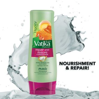 Vatika Conditioner Repair & Restore, Enriched with Egg & Honey, Nourishes Hair Roots, for Damaged Hair & Split-ends, 400ml (Set of 3)