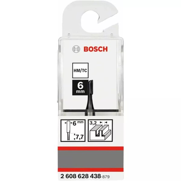 Bosch Straight Bit 6mm, 3 x 7.7 x 51mm 2608628438