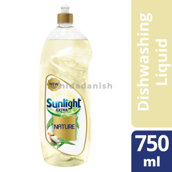Sunlight Dishwashing Liquid 750ml Natural (Set of 5Pcs)