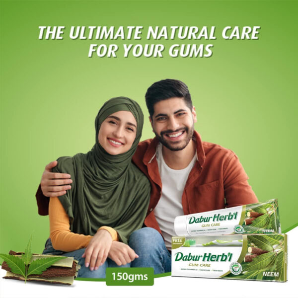 Dabur Herbal Toothpaste 150g No Brush Neem (Set of 6)