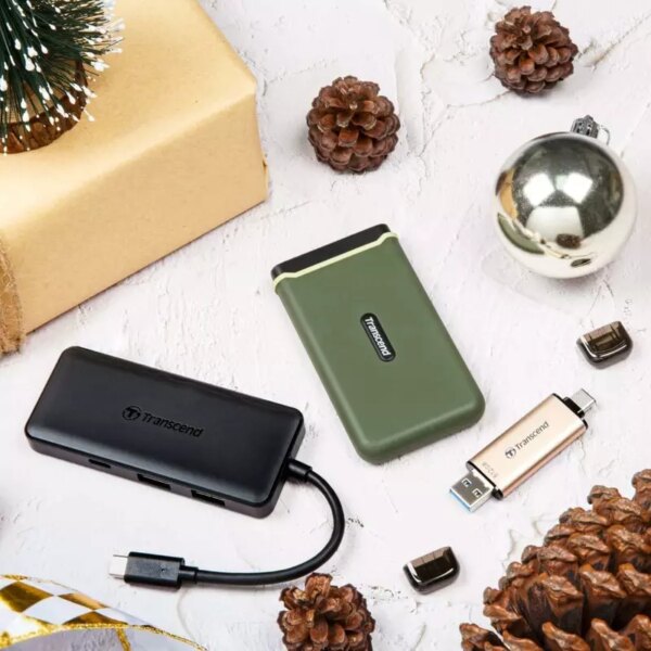 Transcend 2TB Portable External SSD - Rugged Shield Design, Gen 2x2 USB Type-C, Up to 2000 MB/s Transfer Speeds, TS2TESD380C.