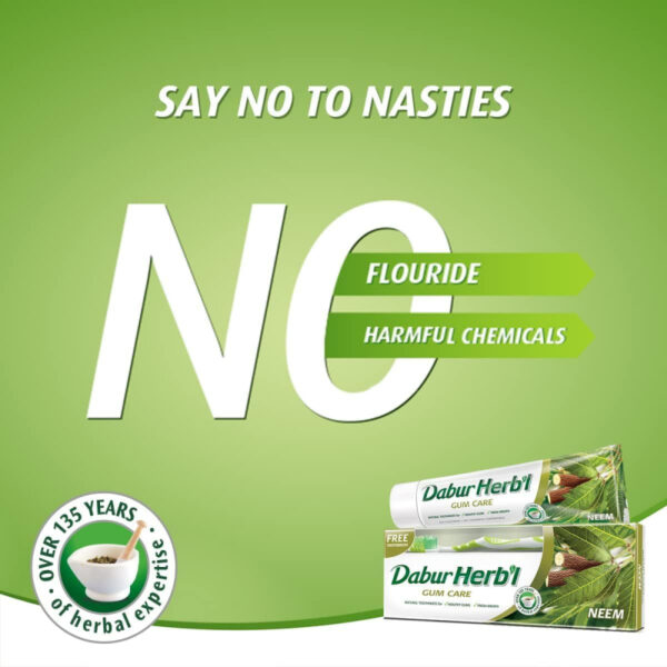 Dabur Herbal Toothpaste 150g No Brush Neem (Set of 6)