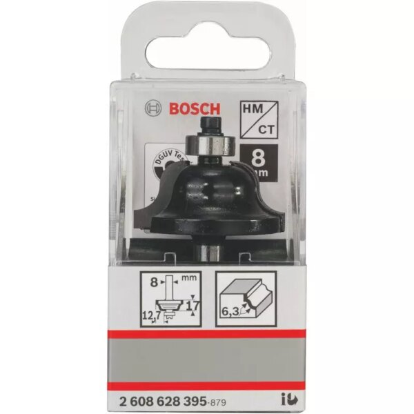 Bosch Edge Forming Bit 8mm, 6.3 x 12.7 x 17 x 61mm 2608628395