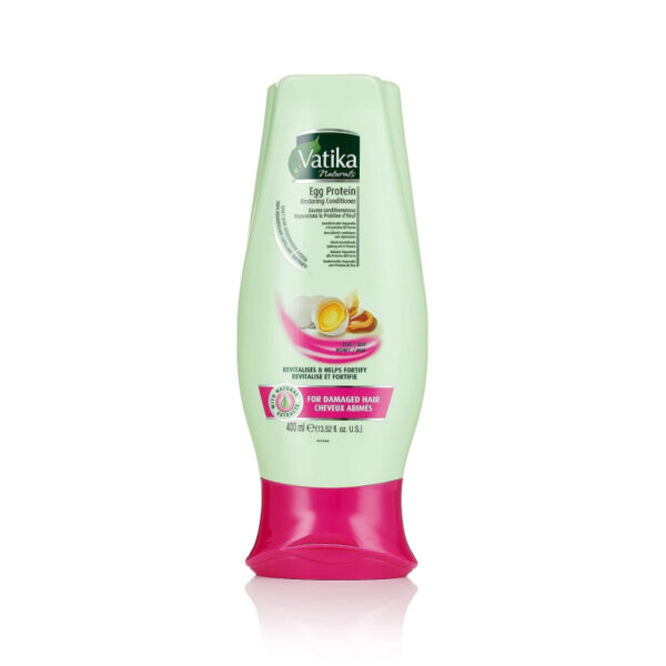 Vatika Conditioner Repair & Restore, Enriched with Egg & Honey, Nourishes Hair Roots, for Damaged Hair & Split-ends, 400ml (Set of 3)