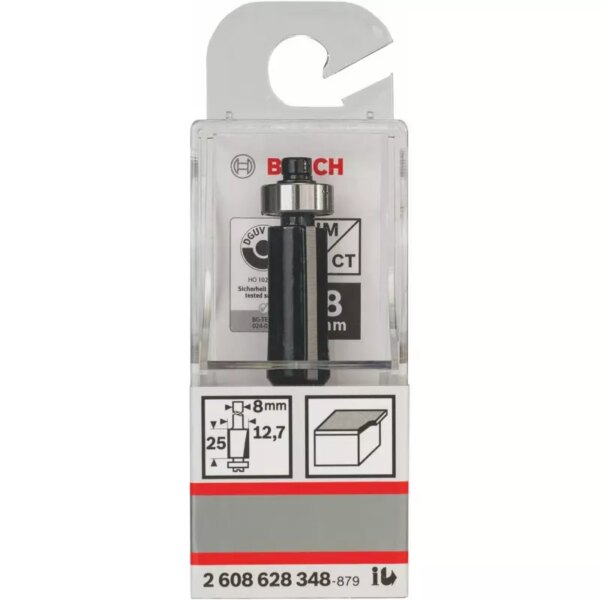 Bosch Laminate Trim Bit 8mm, 12.7 x 25.4 x 68mm 2608628348
