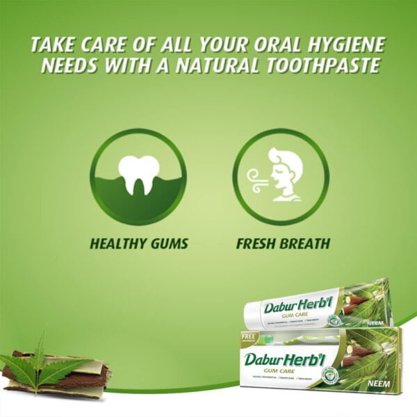 Dabur Herbal Toothpaste 150g No Brush Neem (Set of 6)