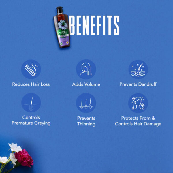 Vatika Herbal Black Seed Enriched Hair Oil for Complete Hair Care 200ml (Set of 6)