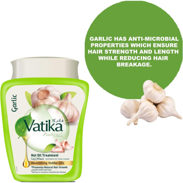Dabur Vatika Naturals Hair Mask - Natural Solution for Deep Conditioning - Nourishing Hair Mask for Dry, Damaged Hair - Revitalize and Rejuvenate for Weak Breaking Hair - With Garlic Extracts 1KG Garlic (Set of 3)