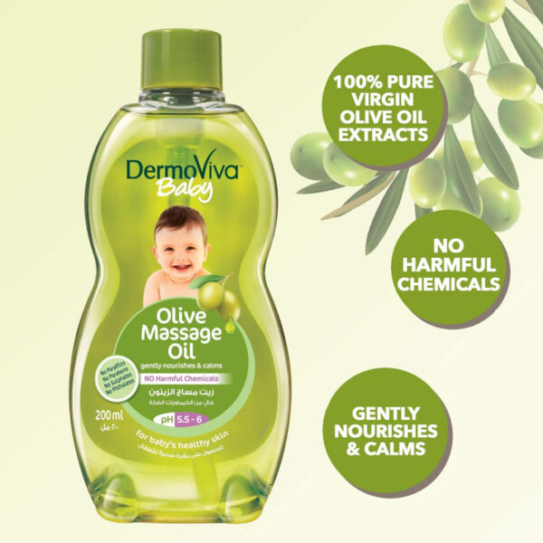 Dabur Dermoviva Baby Olive Massage Oil 200ml (Set of 6)