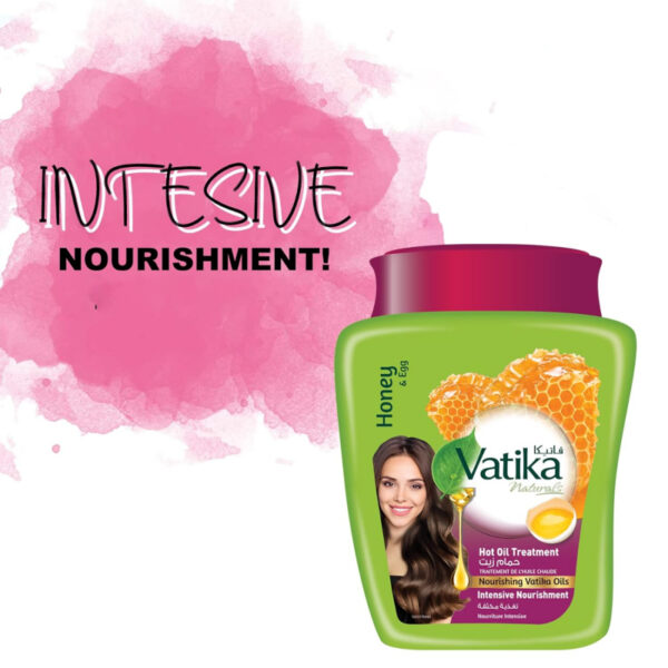 Vatika Hot Oil Treatment Nourishment, Deep Hydration, and Transformation for Dry, Damaged, and Thick Hair, Enriching Care for Vibrant Hair, Infused with Honey & Egg Goodness 500gm Intensive Nourishment (Set of 3)
