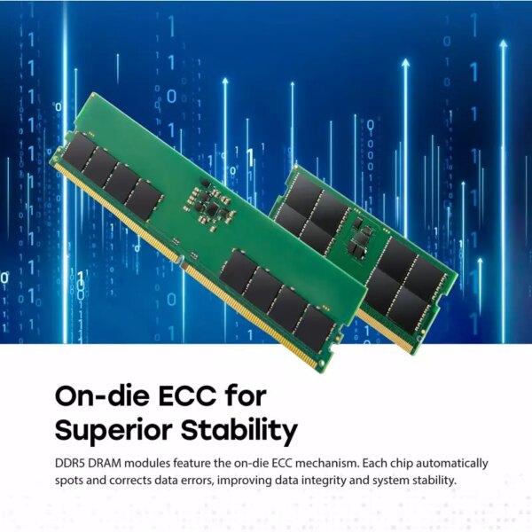 Transcend Desktop Memory Module - 32GB RAM DDR5 4800, U-DIMM, 2Rx8 Configuration, 1.1V, JM4800ALE-32G.