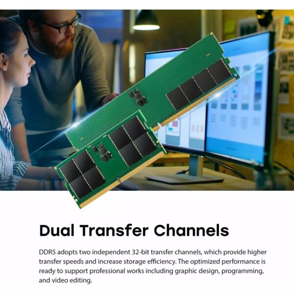 Transcend Notebook/Laptop Memory Module - 16GB RAM DDR5 5600, SO-DIMM, 1Rx8 Configuration, 2Gx8, CL46, 1.1V, JM5600ASE-16G.
