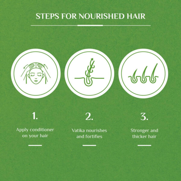 Vatika Conditioner Hair Fall Control, Natural Moisturizing Hair Conditioner for Women, All Hair Types, Scalp Hydrating Moisturizer, 200ml Wild Cactus (Set of 3)