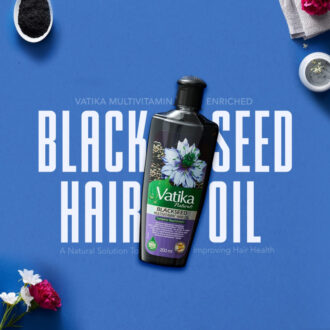 Vatika Herbal Black Seed Enriched Hair Oil for Complete Hair Care 200ml (Set of 6)