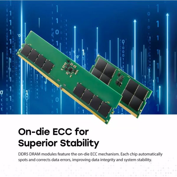 Transcend Notebook/Laptop Memory Module - 16GB RAM DDR5 5600, SO-DIMM, 1Rx8 Configuration, 2Gx8, CL46, 1.1V, JM5600ASE-16G.